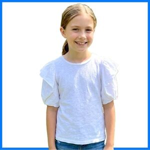 Habitual Girl’s Twist Front Shirt. Off-White. Size 16​​​